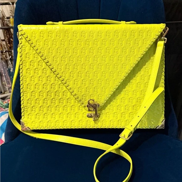 Sassy Jones Neon Yellow Laptop Bag - Picture 4 of 6
